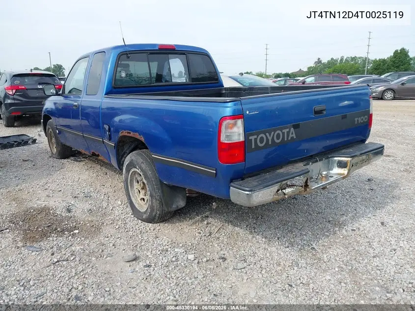 1996 Toyota T100 Xtracab VIN: JT4TN12D4T0025119 Lot: 45330194