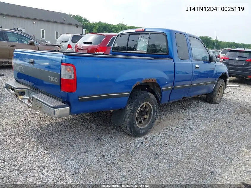 1996 Toyota T100 Xtracab VIN: JT4TN12D4T0025119 Lot: 45330194