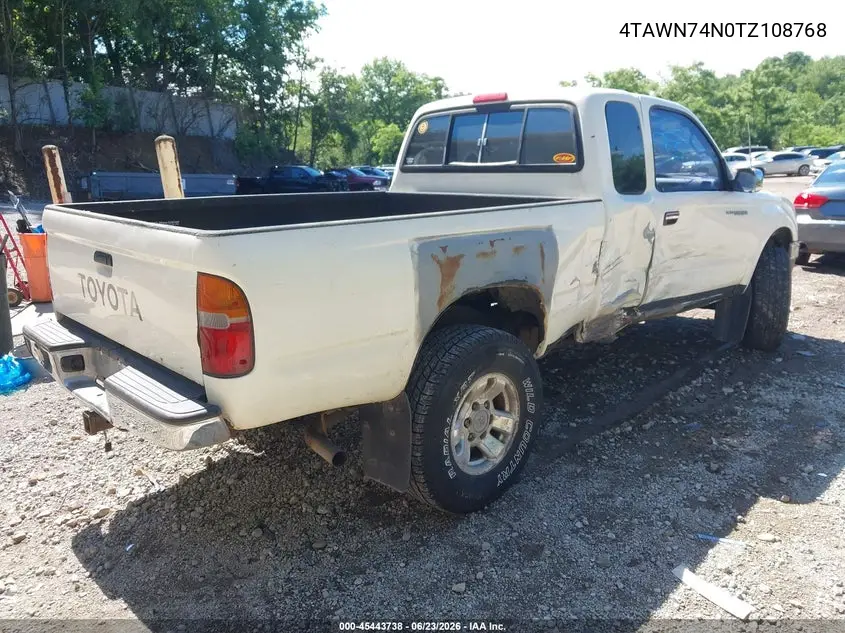 1996 Toyota Tacoma Xtracab Sr5 VIN: 4TAWN74N0TZ108768 Lot: 45443738