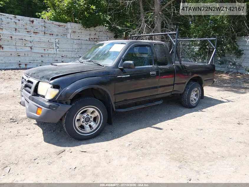 1998 Toyota Tacoma Base V6 VIN: 4TAWN72N2WZ142167 Lot: 45594977
