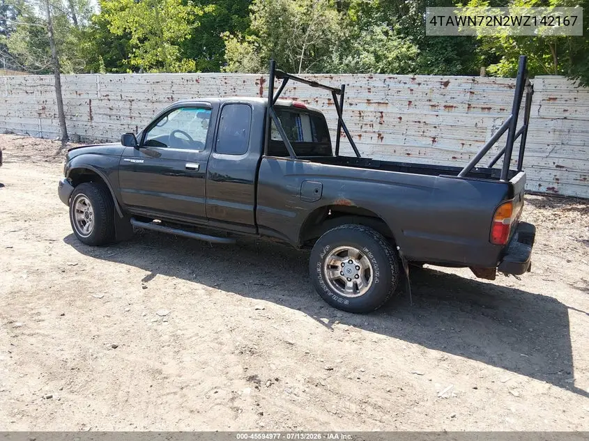1998 Toyota Tacoma Base V6 VIN: 4TAWN72N2WZ142167 Lot: 45594977