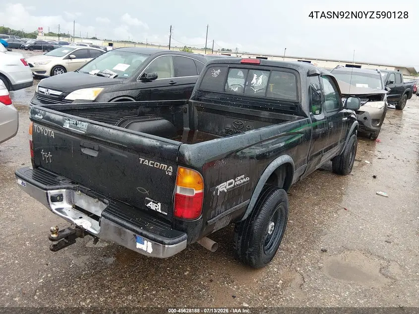 2000 Toyota Tacoma Prerunner V6 VIN: 4TASN92N0YZ590128 Lot: 45628188