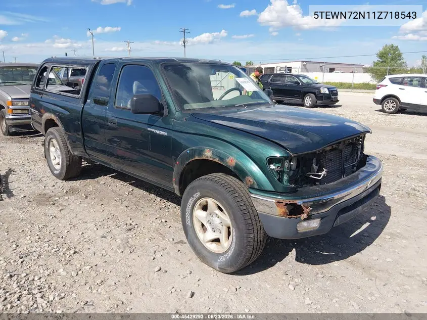 2001 Toyota Tacoma Base V6 VIN: 5TEWN72N11Z718543 Lot: 45429293