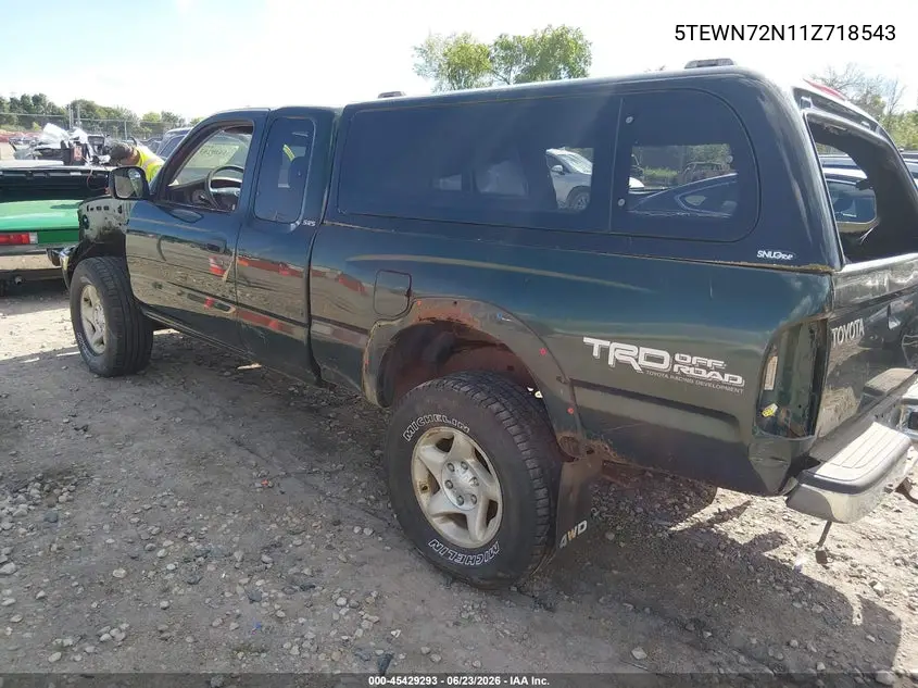 2001 Toyota Tacoma Base V6 VIN: 5TEWN72N11Z718543 Lot: 45429293