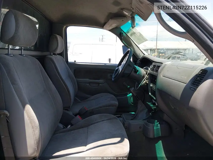 2002 Toyota Tacoma VIN: 5TENL42N72Z115226 Lot: 45468906