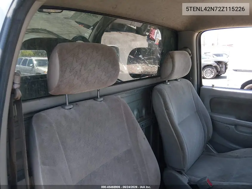 2002 Toyota Tacoma VIN: 5TENL42N72Z115226 Lot: 45468906
