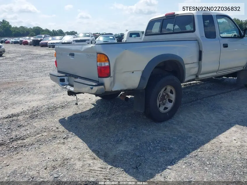 2002 Toyota Tacoma Prerunner V6 VIN: 5TESN92N02Z036832 Lot: 45524600