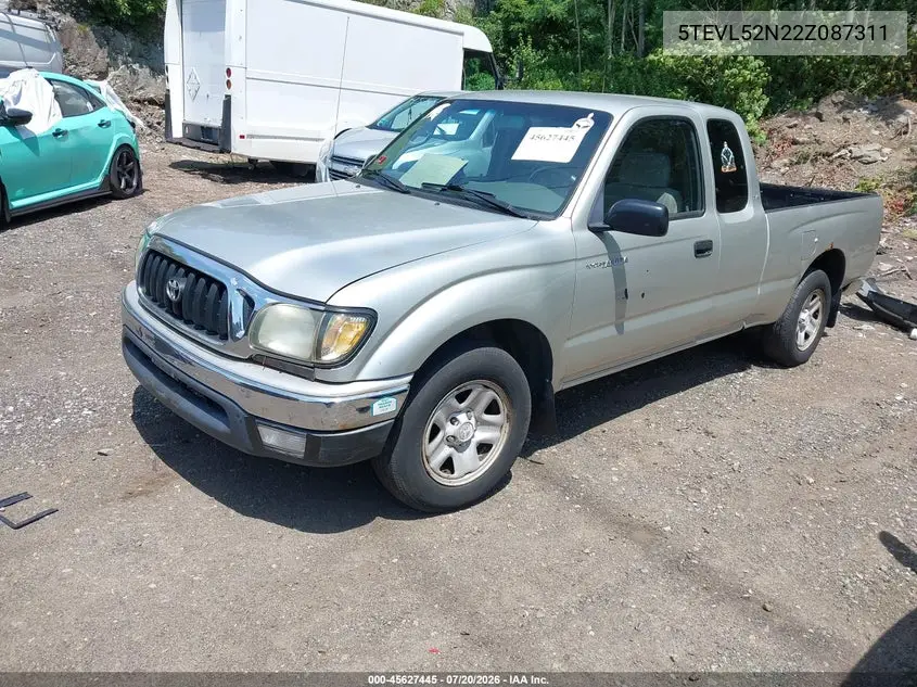 2002 Toyota Tacoma VIN: 5TEVL52N22Z087311 Lot: 45627445