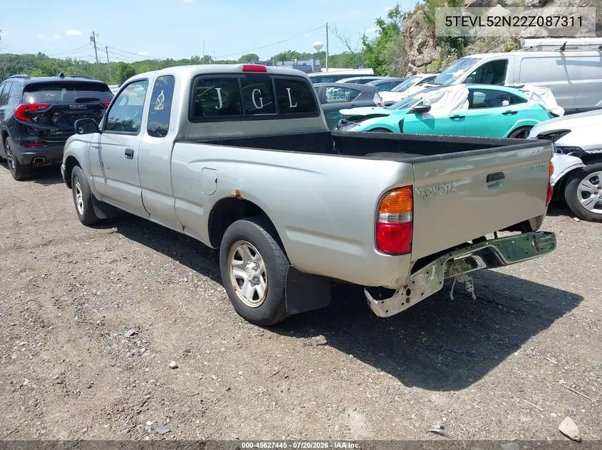 2002 Toyota Tacoma VIN: 5TEVL52N22Z087311 Lot: 45627445