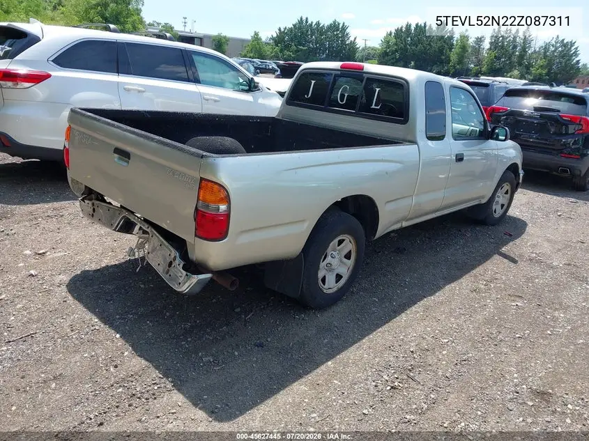 2002 Toyota Tacoma VIN: 5TEVL52N22Z087311 Lot: 45627445