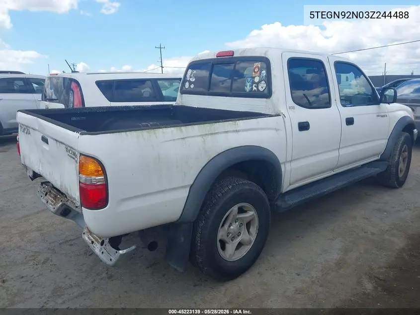 2003 Toyota Tacoma Prerunner V6 VIN: 5TEGN92N03Z244488 Lot: 45223139