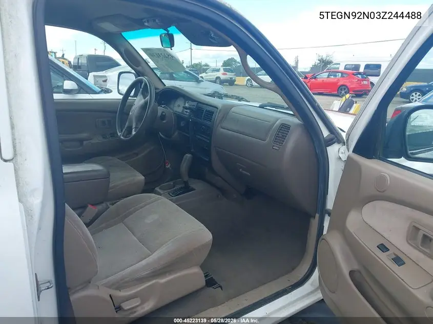 2003 Toyota Tacoma Prerunner V6 VIN: 5TEGN92N03Z244488 Lot: 45223139
