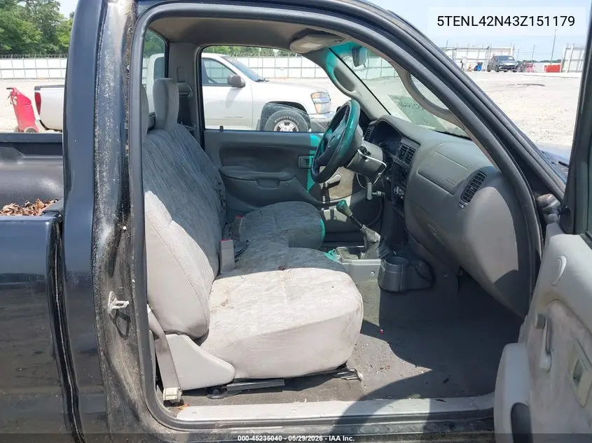 2003 Toyota Tacoma VIN: 5TENL42N43Z151179 Lot: 45235040