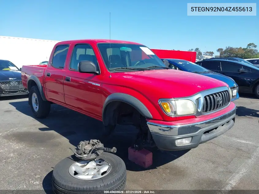 2004 Toyota Tacoma Prerunner V6 VIN: 5TEGN92N04Z455613 Lot: 45685626