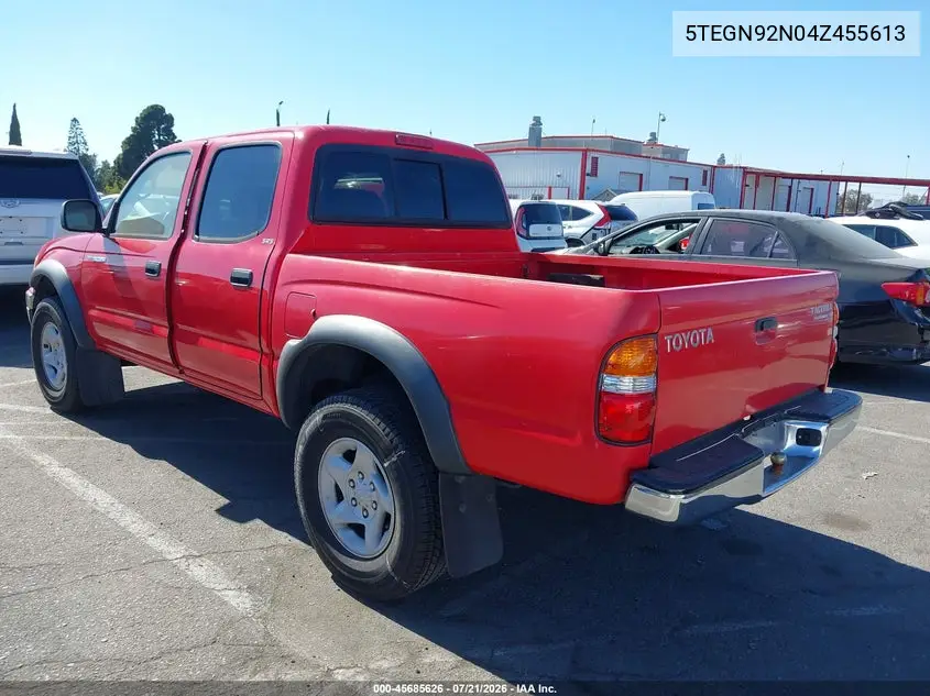 2004 Toyota Tacoma Prerunner V6 VIN: 5TEGN92N04Z455613 Lot: 45685626