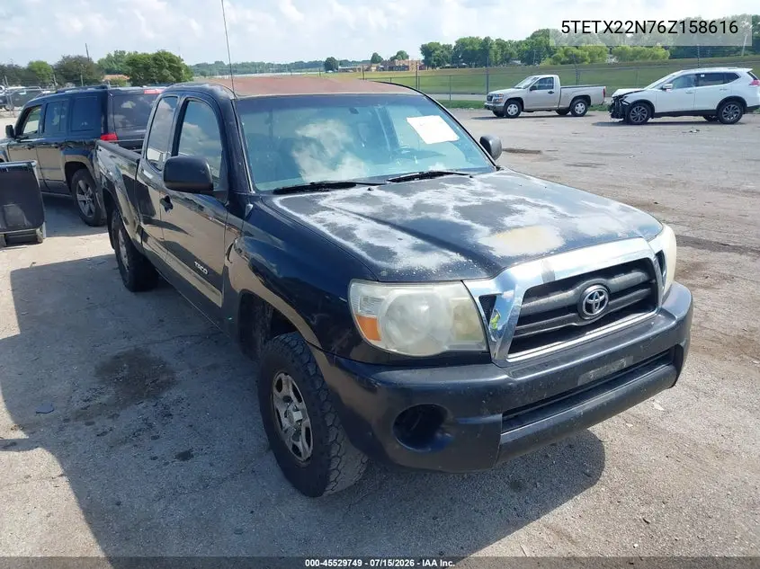 2006 Toyota Tacoma VIN: 5TETX22N76Z158616 Lot: 45529749