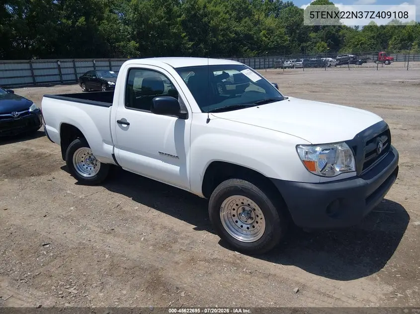 2007 Toyota Tacoma VIN: 5TENX22N37Z409108 Lot: 45622695