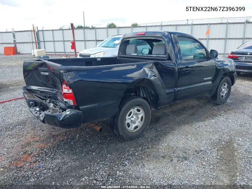 2007 Toyota Tacoma VIN: 5TENX22N67Z396399 Lot: 45634608