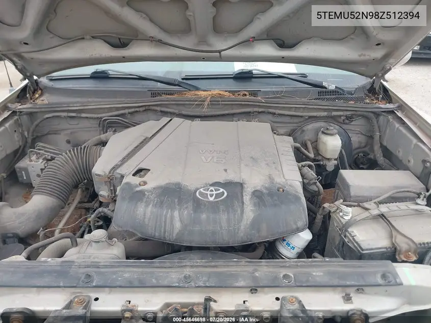 5TEMU52N98Z512394 2008 Toyota Tacoma Base V6