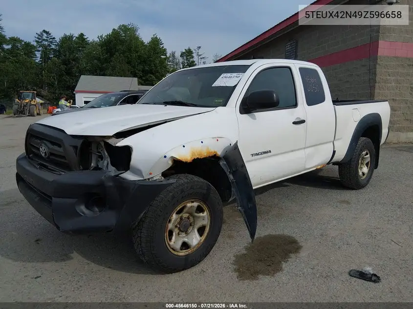 2009 Toyota Tacoma VIN: 5TEUX42N49Z596658 Lot: 45646150
