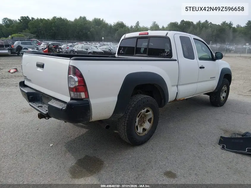 2009 Toyota Tacoma VIN: 5TEUX42N49Z596658 Lot: 45646150
