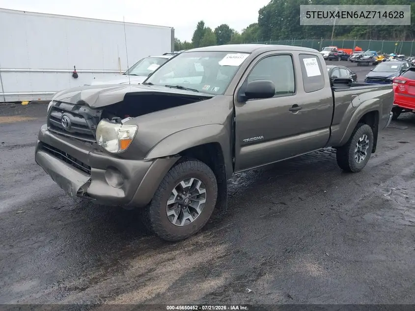 2010 Toyota Tacoma VIN: 5TEUX4EN6AZ714628 Lot: 45650452