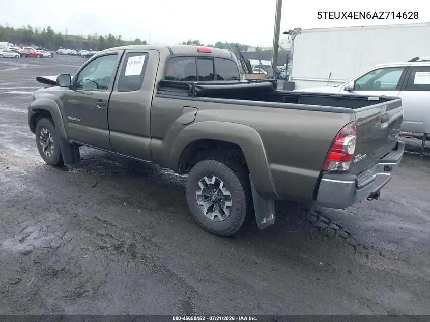 2010 Toyota Tacoma VIN: 5TEUX4EN6AZ714628 Lot: 45650452