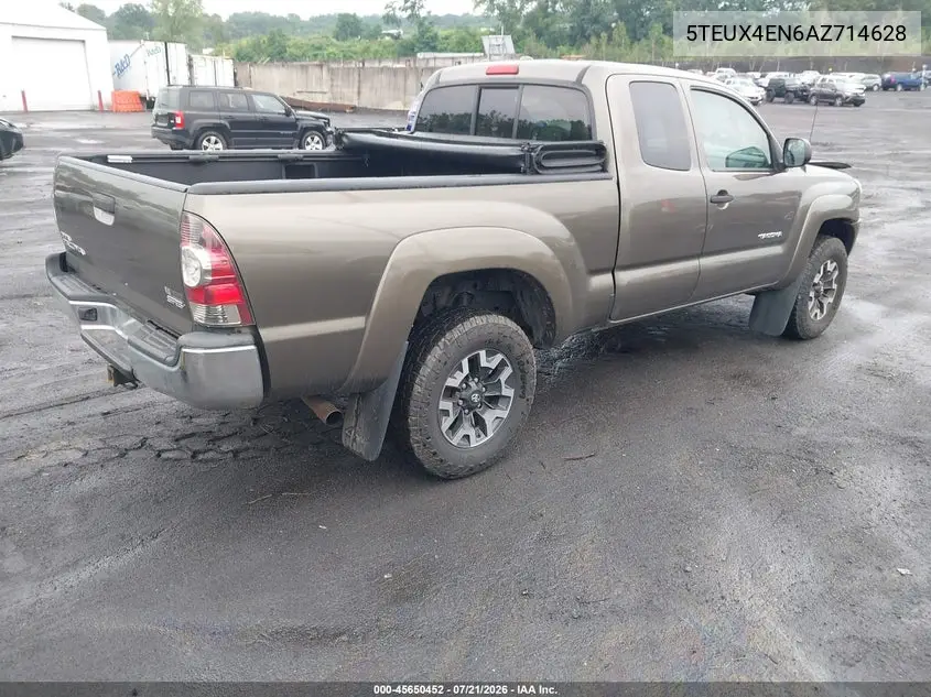 2010 Toyota Tacoma VIN: 5TEUX4EN6AZ714628 Lot: 45650452