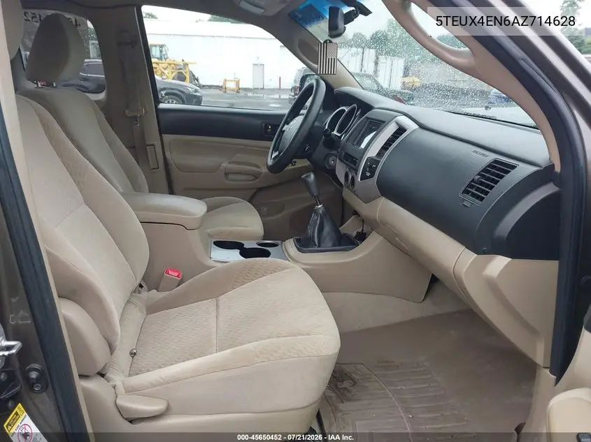 2010 Toyota Tacoma VIN: 5TEUX4EN6AZ714628 Lot: 45650452