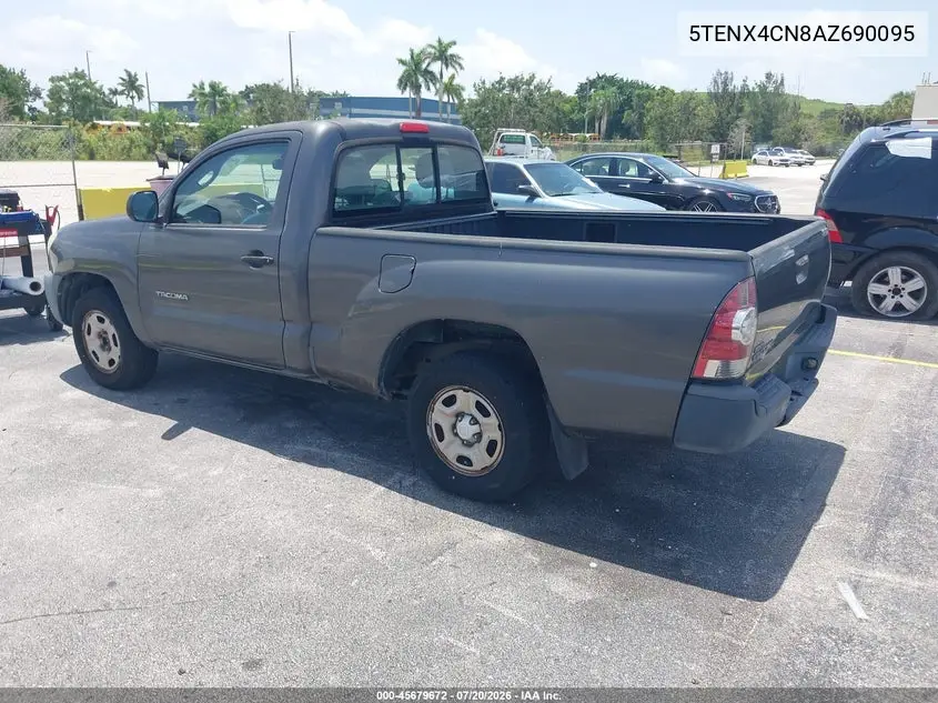 2010 Toyota Tacoma VIN: 5TENX4CN8AZ690095 Lot: 45679672