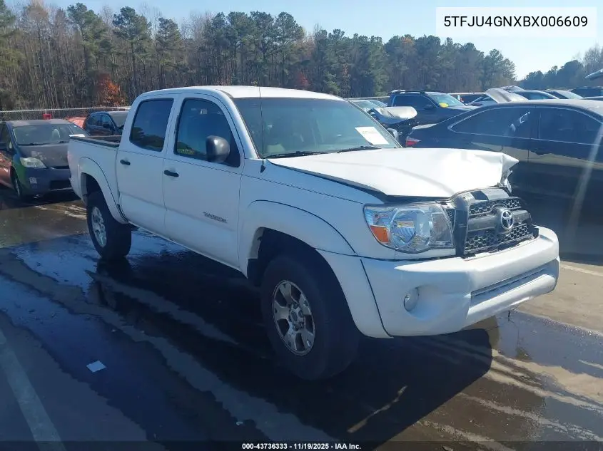 5TFJU4GNXBX006609 2011 Toyota Tacoma Prerunner V6