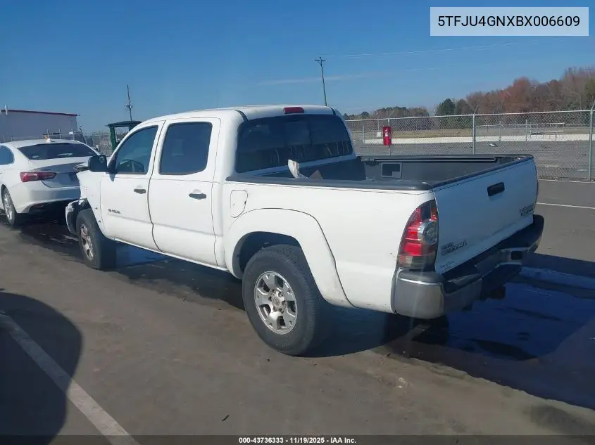 5TFJU4GNXBX006609 2011 Toyota Tacoma Prerunner V6