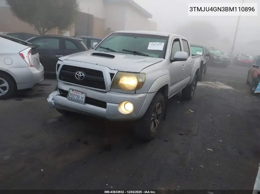 3TMJU4GN3BM110896 2011 Toyota Tacoma Prerunner V6