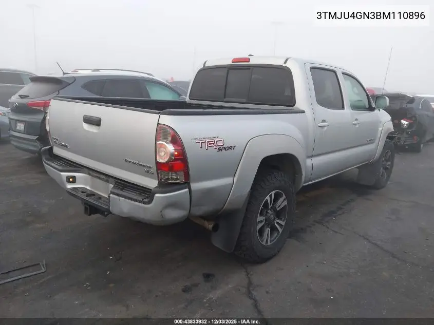 3TMJU4GN3BM110896 2011 Toyota Tacoma Prerunner V6
