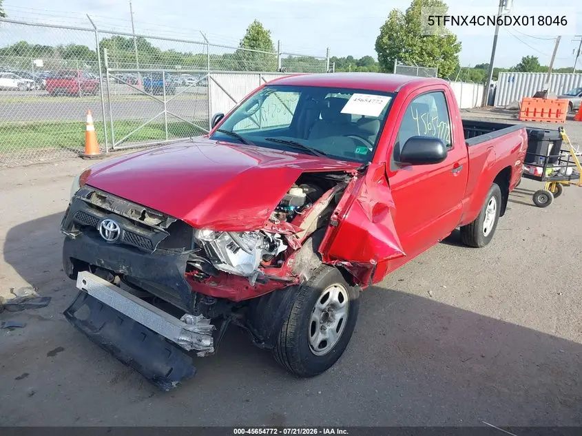 2013 Toyota Tacoma VIN: 5TFNX4CN6DX018046 Lot: 45654772