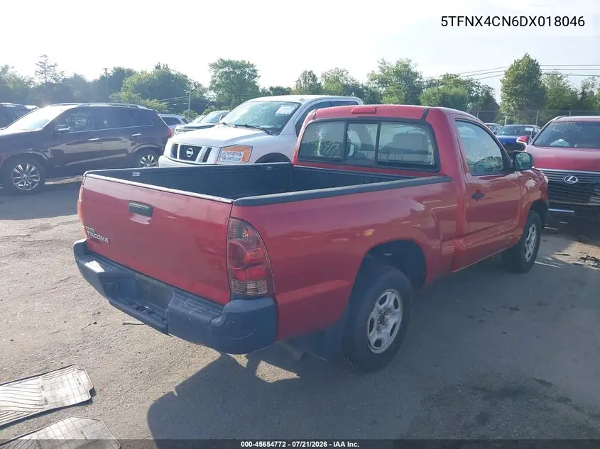 2013 Toyota Tacoma VIN: 5TFNX4CN6DX018046 Lot: 45654772