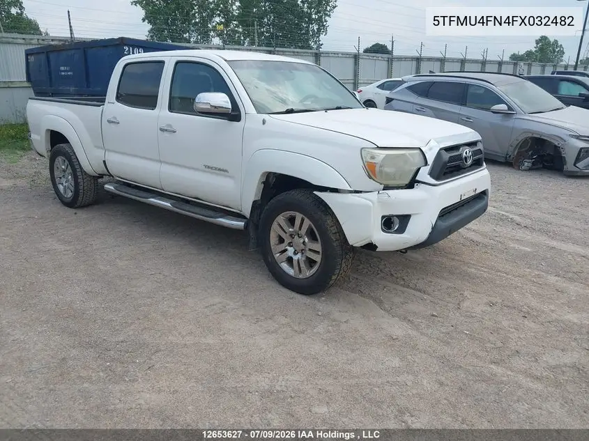 2015 Toyota Tacoma Double Cab Long Bed VIN: 5TFMU4FN4FX032482 Lot: 12653627