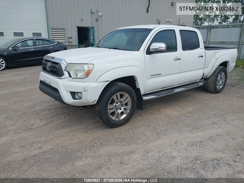 2015 Toyota Tacoma Double Cab Long Bed VIN: 5TFMU4FN4FX032482 Lot: 12653627