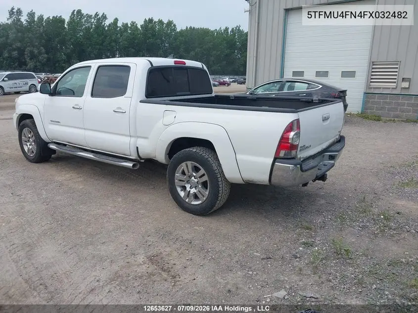 2015 Toyota Tacoma Double Cab Long Bed VIN: 5TFMU4FN4FX032482 Lot: 12653627