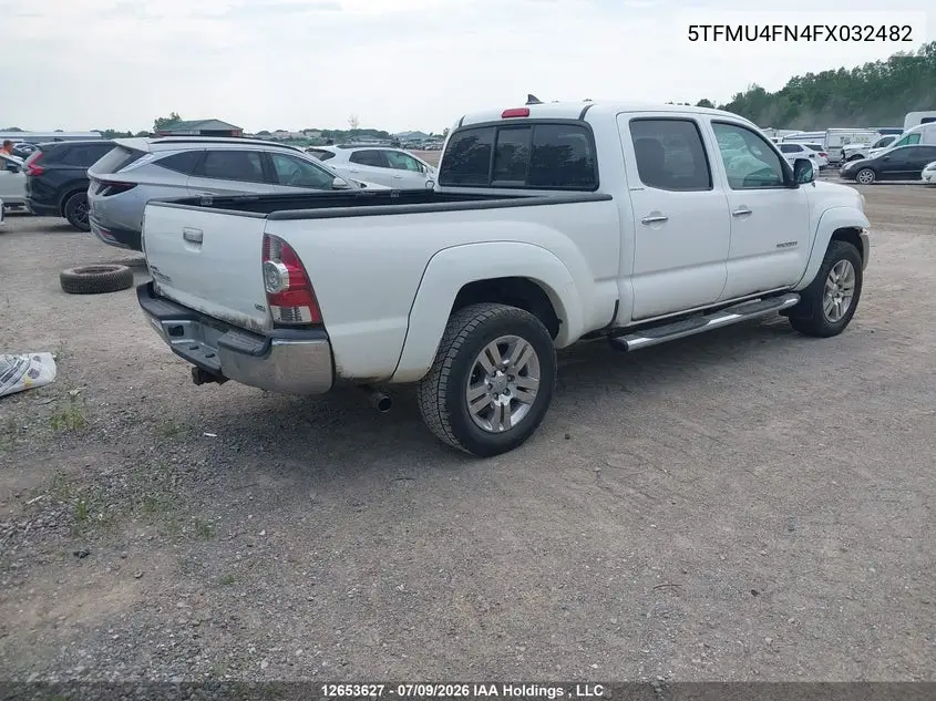2015 Toyota Tacoma Double Cab Long Bed VIN: 5TFMU4FN4FX032482 Lot: 12653627