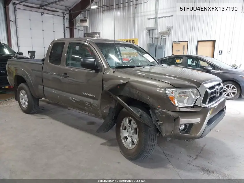 2015 Toyota Tacoma Base V6 VIN: 5TFUU4ENXFX137190 Lot: 45305015