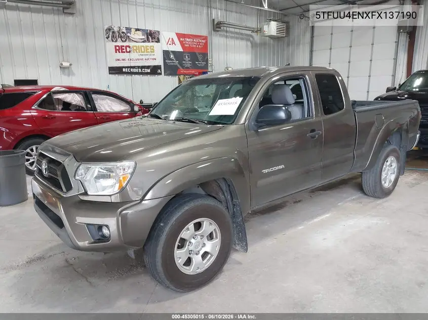 2015 Toyota Tacoma Base V6 VIN: 5TFUU4ENXFX137190 Lot: 45305015
