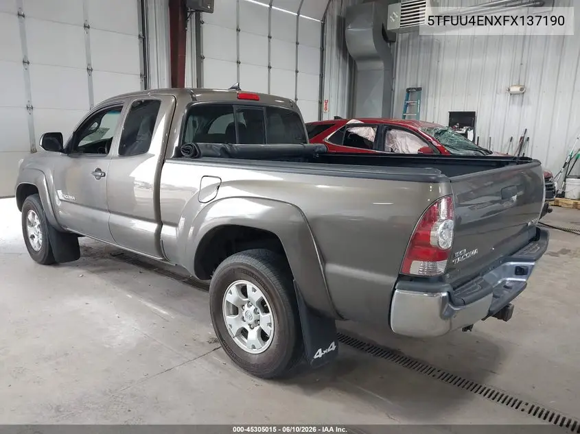 2015 Toyota Tacoma Base V6 VIN: 5TFUU4ENXFX137190 Lot: 45305015
