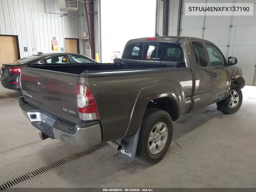 2015 Toyota Tacoma Base V6 VIN: 5TFUU4ENXFX137190 Lot: 45305015