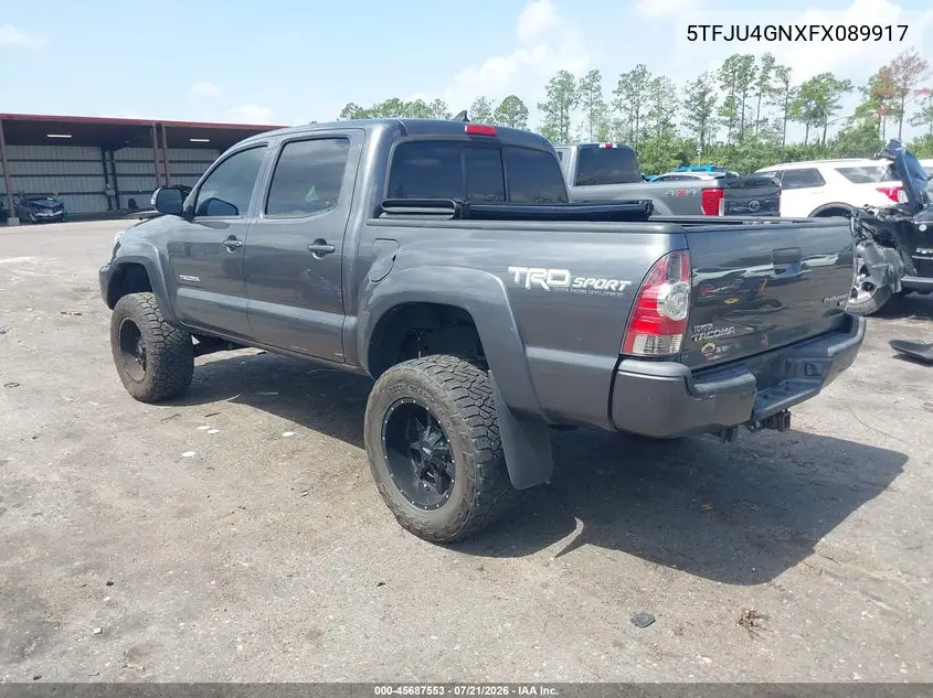 2015 Toyota Tacoma Prerunner V6 VIN: 5TFJU4GNXFX089917 Lot: 45687553