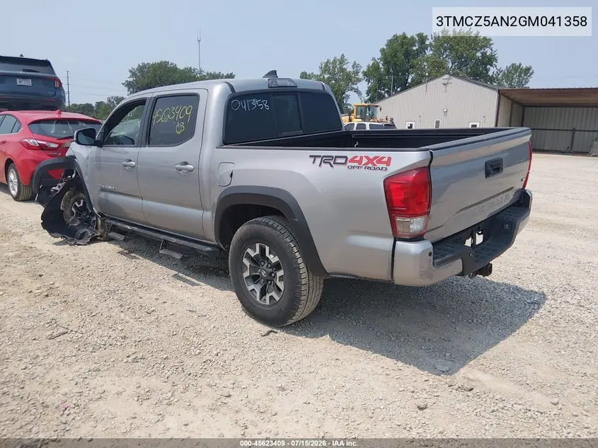 2016 Toyota Tacoma Trd Off Road VIN: 3TMCZ5AN2GM041358 Lot: 45623409