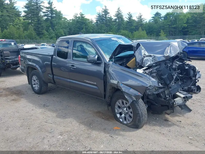 2017 Toyota Tacoma Sr5 V6 VIN: 5TFSZ5AN0HX118123 Lot: 45361687