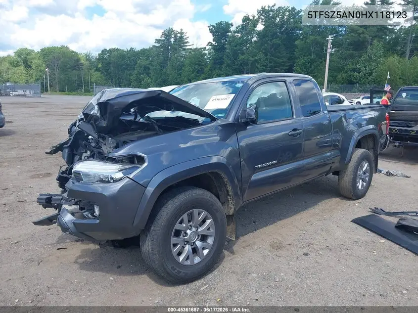2017 Toyota Tacoma Sr5 V6 VIN: 5TFSZ5AN0HX118123 Lot: 45361687