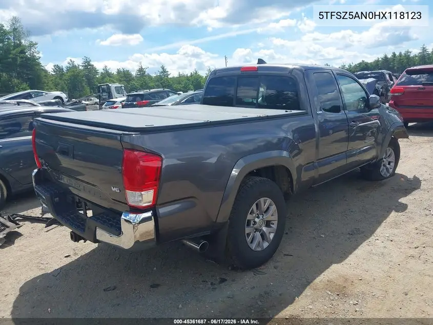 2017 Toyota Tacoma Sr5 V6 VIN: 5TFSZ5AN0HX118123 Lot: 45361687