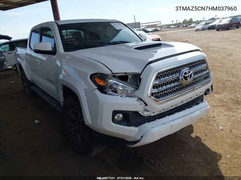 2017 Toyota Tacoma Trd Sport VIN: 3TMAZ5CN7HM037960 Lot: 45677331